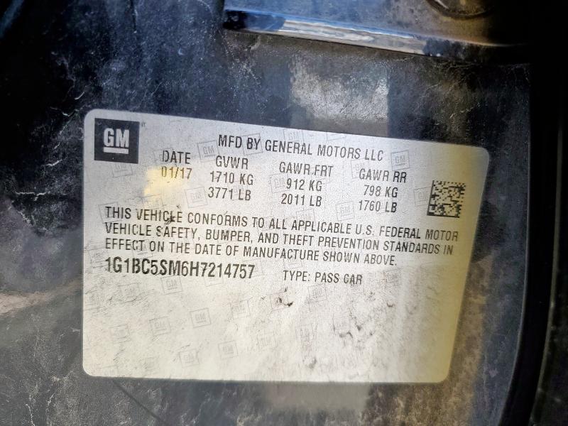 2017 CHEVROLET CRUZE LS - 1G1BC5SM6H7214757