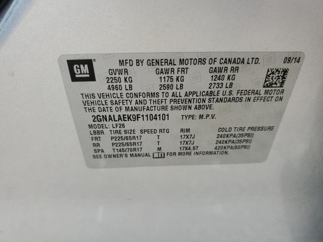2015 CHEVROLET EQUINOX LS 2GNALAEK9F1104101