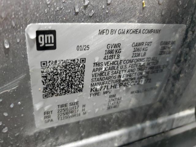 2025 CHEVROLET TRAX 1LT KL77LHEP4SC221271