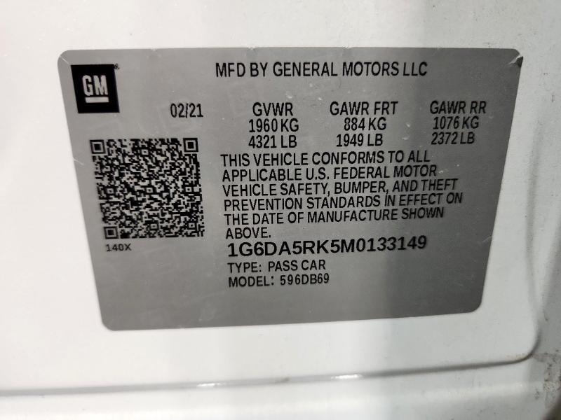 2021 CADILLAC CT4 LUXURY 1G6DA5RK5M0133149