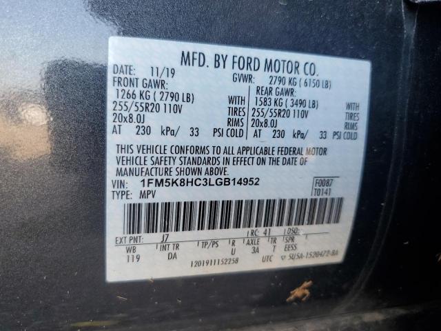 2020 FORD EXPLORER PLATINUM 1FM5K8HC3LGB14952