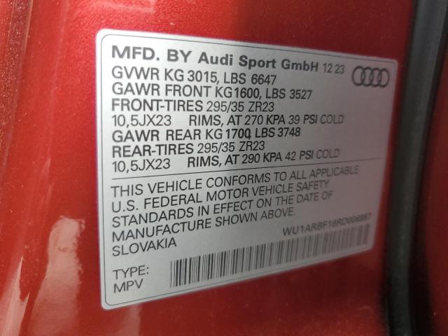 2024 AUDI RS Q8 WU1ARBF18RD006997
