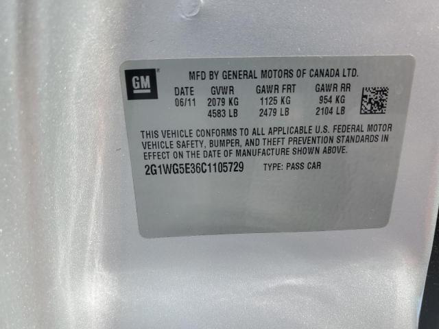 2012 CHEVROLET IMPALA LT - 2G1WG5E36C1105729