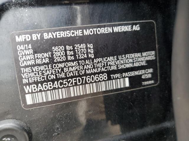 2015 BMW 650 XI GRAN COUPE WBA6B4C52FD760688