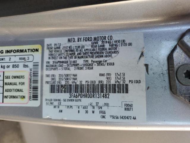 2013 FORD FUSION SE - 3FA6P0HR0DR131482