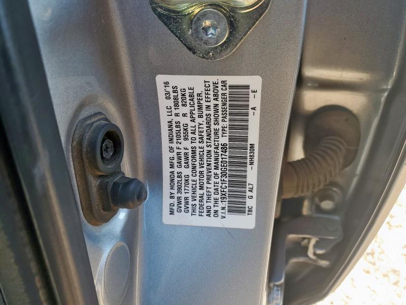 2016 HONDA CIVIC EX 19XFC1F30GE017486