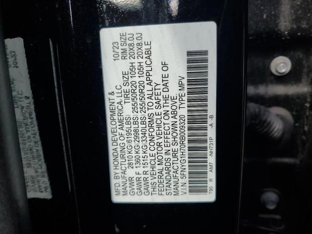 2024 HONDA PILOT TOUR 5FNYG1H70RB009320