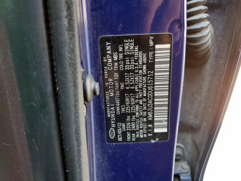 2013 HYUNDAI TUCSON GLS - KM8JU3AC0DU615712