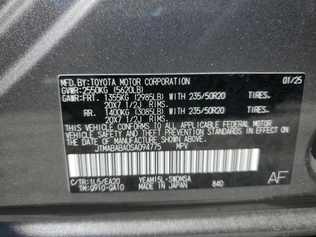 2025 SUBARU SOLTERRA P JTMABABA0SA094775