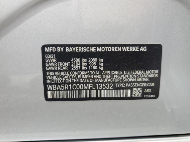 2021 BMW 330I WBA5R1C00MFL13532