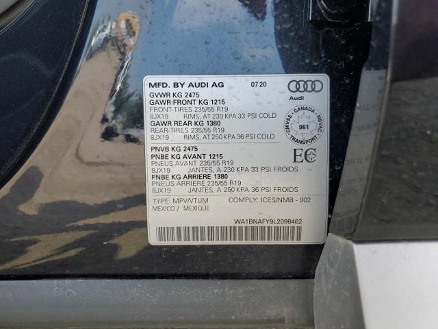 2020 AUDI Q5 PREMIUM WA1BNAFY9L2098462
