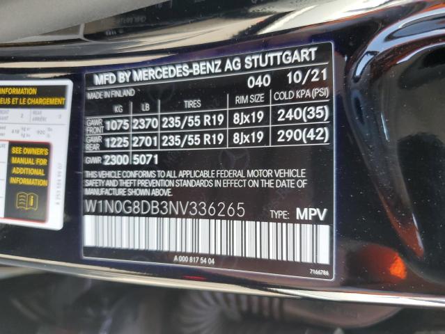 2022 MERCEDES-BENZ GLC 300 W1N0G8DB3NV336265