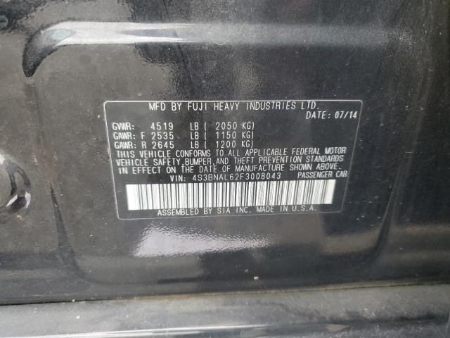 2015 SUBARU LEGACY 2.5 4S3BNAL62F3008043
