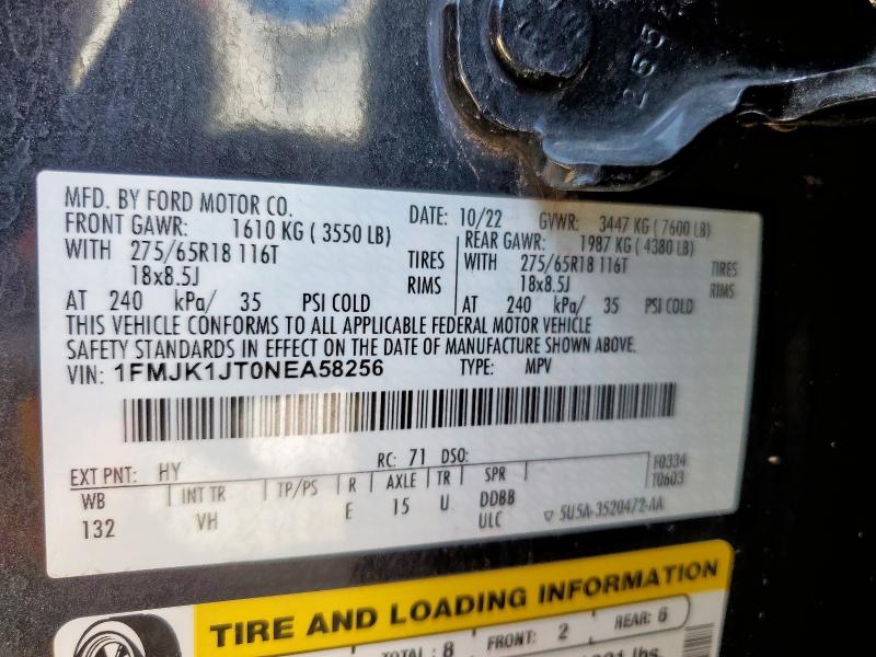 2022 FORD EXPEDITION #3259163957