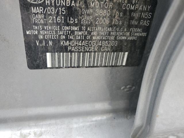 2016 HYUNDAI ELANTRA SE KMHDH4AE0GU485203