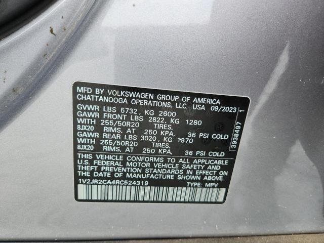 2024 VOLKSWAGEN ATLAS SE 1V2JR2CA4RC524319