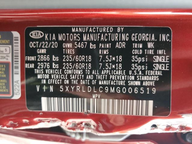 2021 KIA SORENTO S 5XYRLDLC9MG006519
