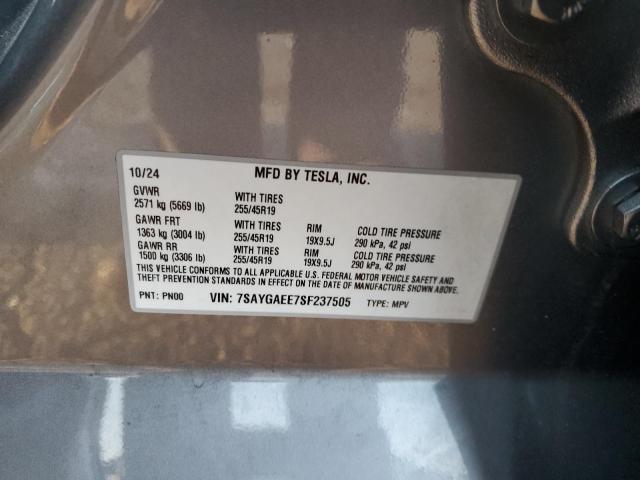 2025 TESLA MODEL Y 7SAYGAEE7SF237505