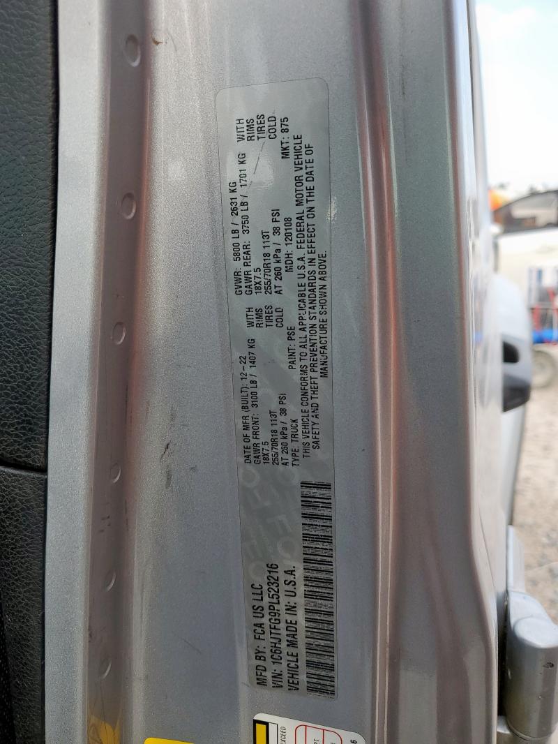 2023 JEEP GLADIATOR - 1C6HJTFG9PL523216
