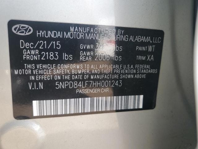 2017 HYUNDAI ELANTRA SE - 5NPD84LF7HH001243