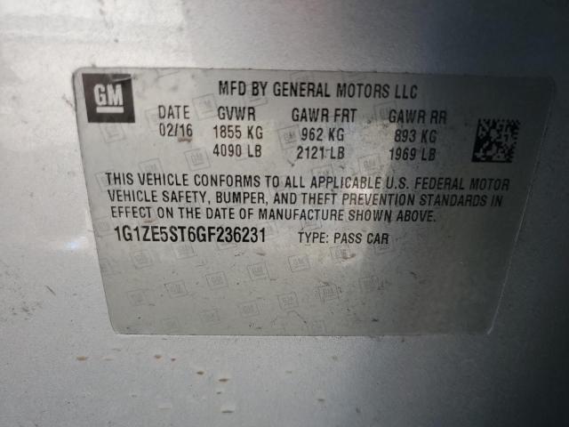 2016 CHEVROLET MALIBU LT 1G1ZE5ST6GF236231