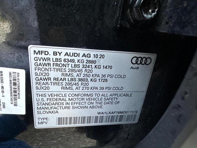 2021 AUDI Q7 PREMIUM - WA1LXAF78MD017379