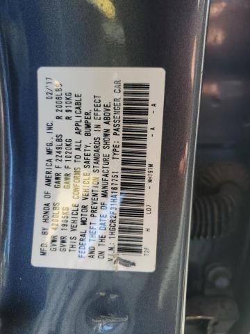 2017 HONDA ACCORD LX 1HGCR2F31HA167751