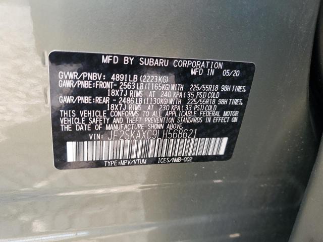 2020 SUBARU FORESTER T JF2SKAXC9LH568621