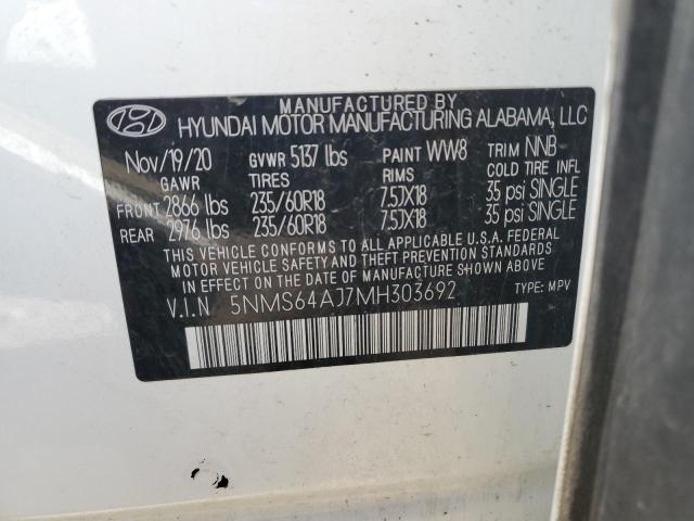 2021 HYUNDAI SANTA FE S 5NMS64AJ7MH303692