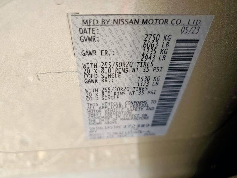 2023 INFINITI QX60 LUXE 5N1DL1FS3PC372489