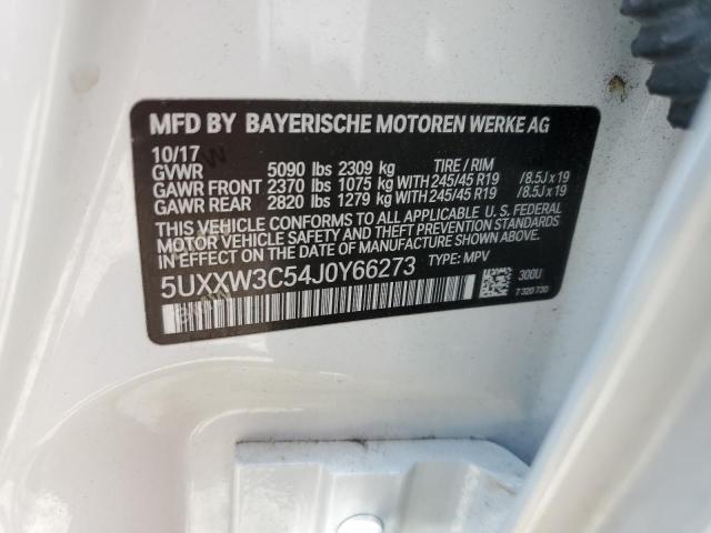 2018 BMW X4 XDRIVE2 5UXXW3C54J0Y66273