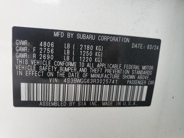 2024 SUBARU LEGACY SPORT 4S3BWGG63R3025741