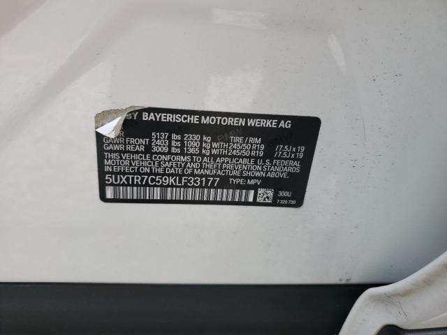 2019 BMW X3 SDRIVE3 5UXTR7C59KLF33177