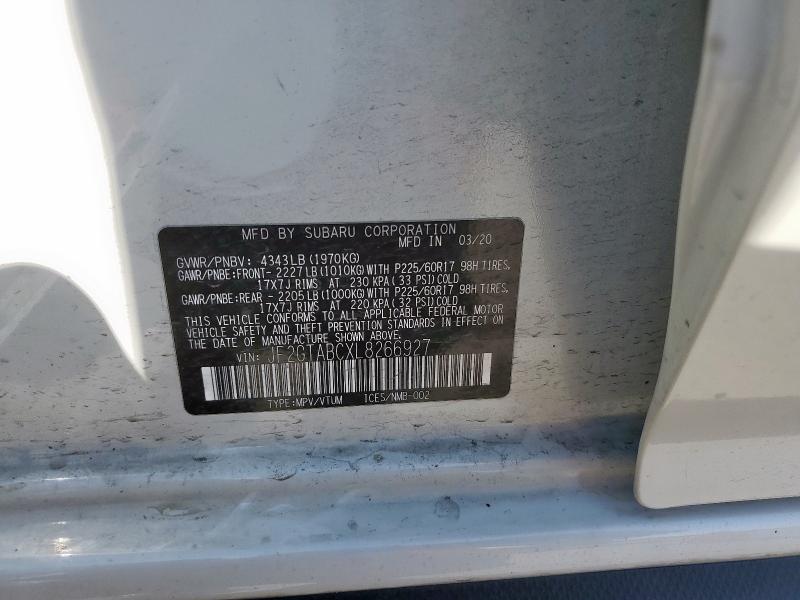 2020 SUBARU CROSSTREK JF2GTABCXL8266927