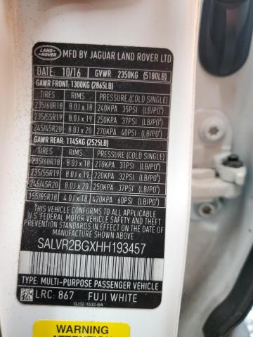 2017 LAND ROVER RANGE ROVER EVOQUE HSE SALVR2BGXHH193457