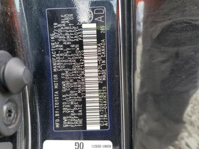2019 TOYOTA COROLLA L - 2T1BURHE3KC142725