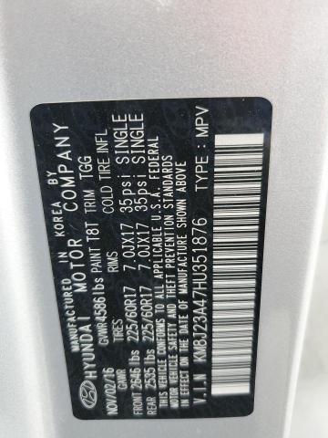 2017 HYUNDAI TUCSON SE - KM8J23A47HU351876