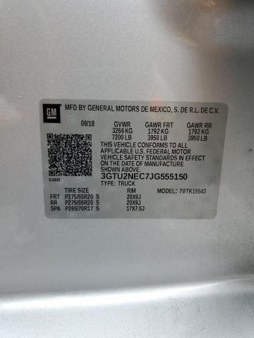 2018 GMC SIERRA K15 3GTU2NEC7JG555150