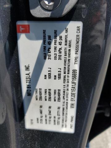 2018 TESLA MODEL 3 5YJ3E1EA1JF156699