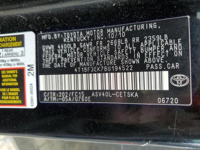 2011 TOYOTA CAMRY BASE - 4T1BF3EK7BU194522