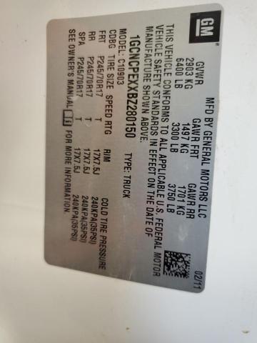 2011 CHEVROLET SILVERADO - 1GCNCPEXXBZ280150