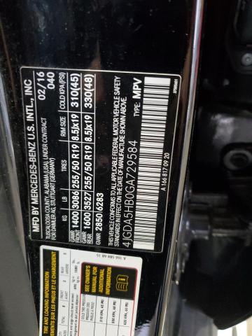 2016 MERCEDES-BENZ GLE 350 4M 4JGDA5HB0GA729584
