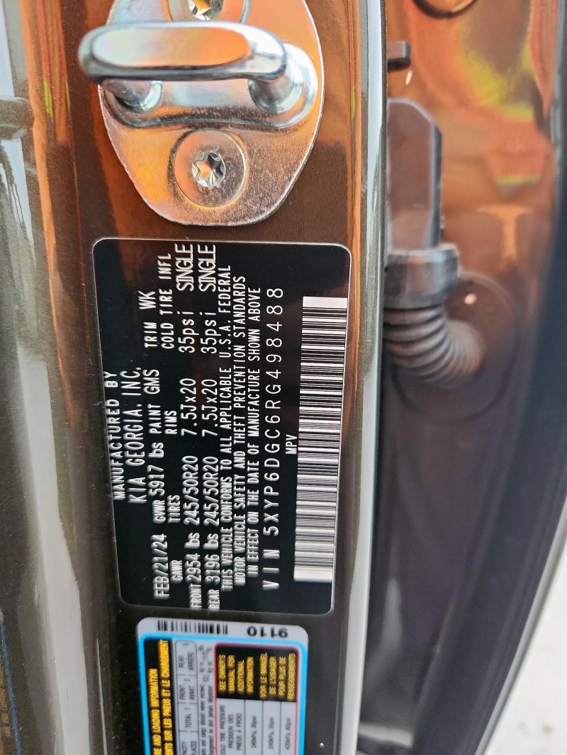 2024 KIA TELLURIDE 5XYP6DGC6RG498488