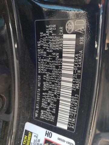 2016 TOYOTA COROLLA L 2T1BURHE0GC621126