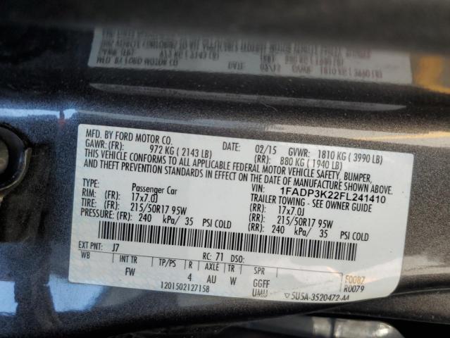 2015 FORD FOCUS SE - 1FADP3K22FL241410