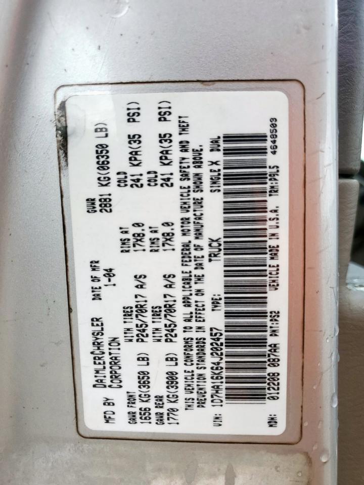 Lot #3216819292 2004 DODGE RAM 1500 ST