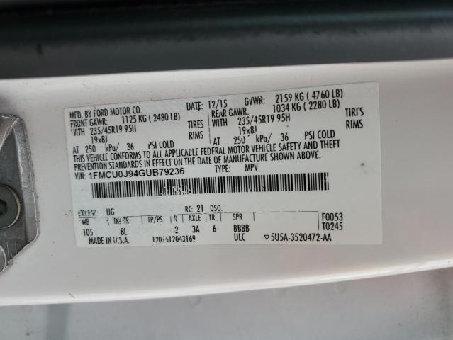 2016 FORD ESCAPE TIT 1FMCU0J94GUB79236