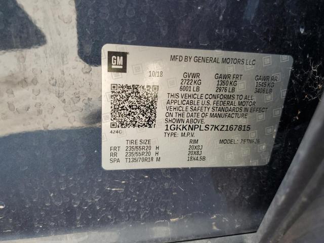 2019 GMC ACADIA DEN 1GKKNPLS7KZ167815