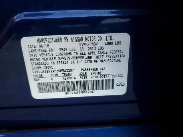 2019 INFINITI Q50 LUXE - JN1EV7AP3KM542297