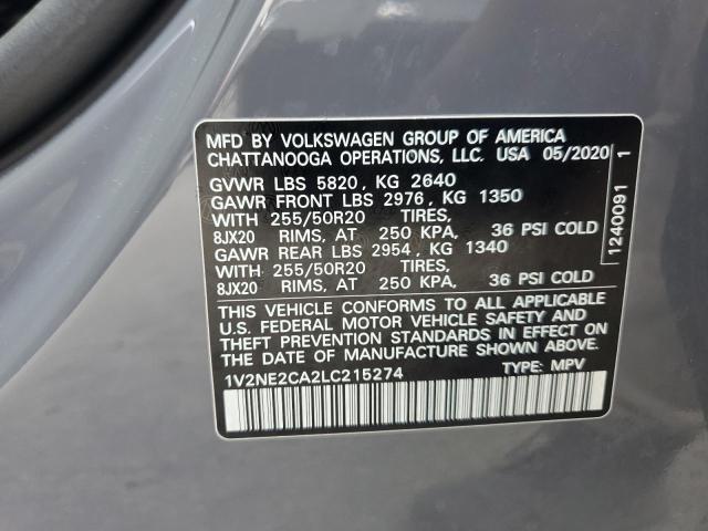 2020 VOLKSWAGEN ATLAS CROS 1V2NE2CA2LC215274